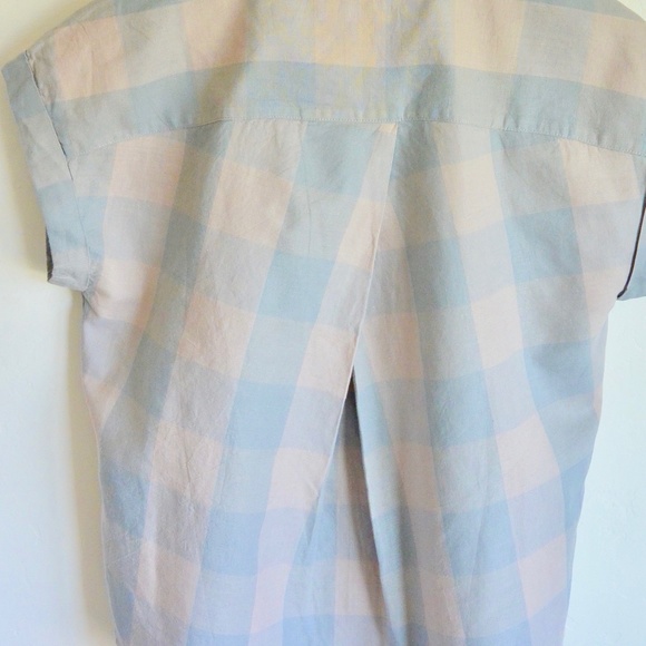 Lucky Brand Linen Blend Button Down Blouse - Picture 5 of 7